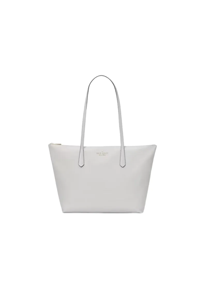 ( PREORDER ) Kate Spade Kitt Tote Bag Medium In Platinum Grey KF586