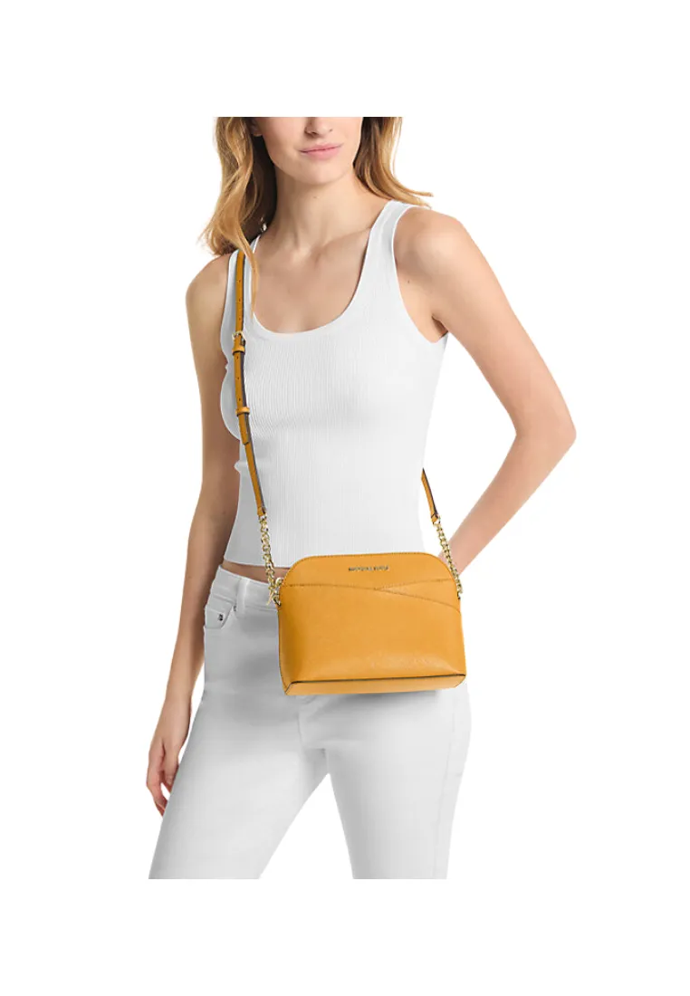 ( PREORDER ) Michael Kors Jet Set Travel Medium Dome Crossbody Bag In Golden Rod 35F1GTVC6T