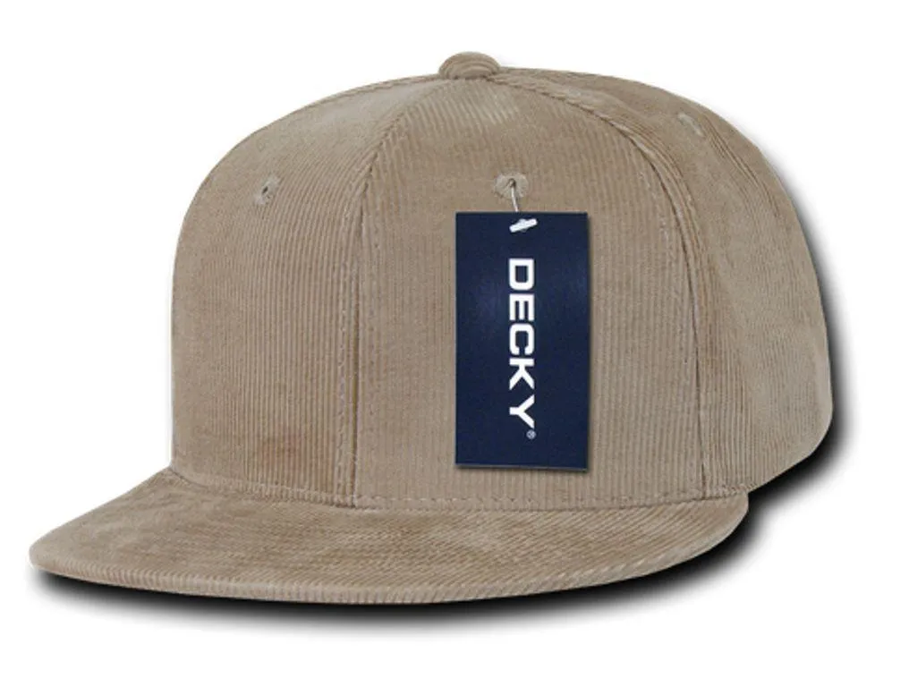 1 Dozen Decky Corduroy Snapback 6 Panel Constructed Baseball Hats Caps Wholesale Lots!