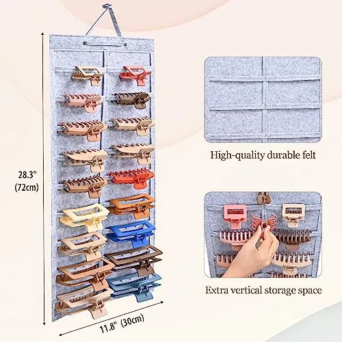 (1 Pack / 2 Pack) Hanging Hair Claw Clips and Accessories Organizer | Lolalet