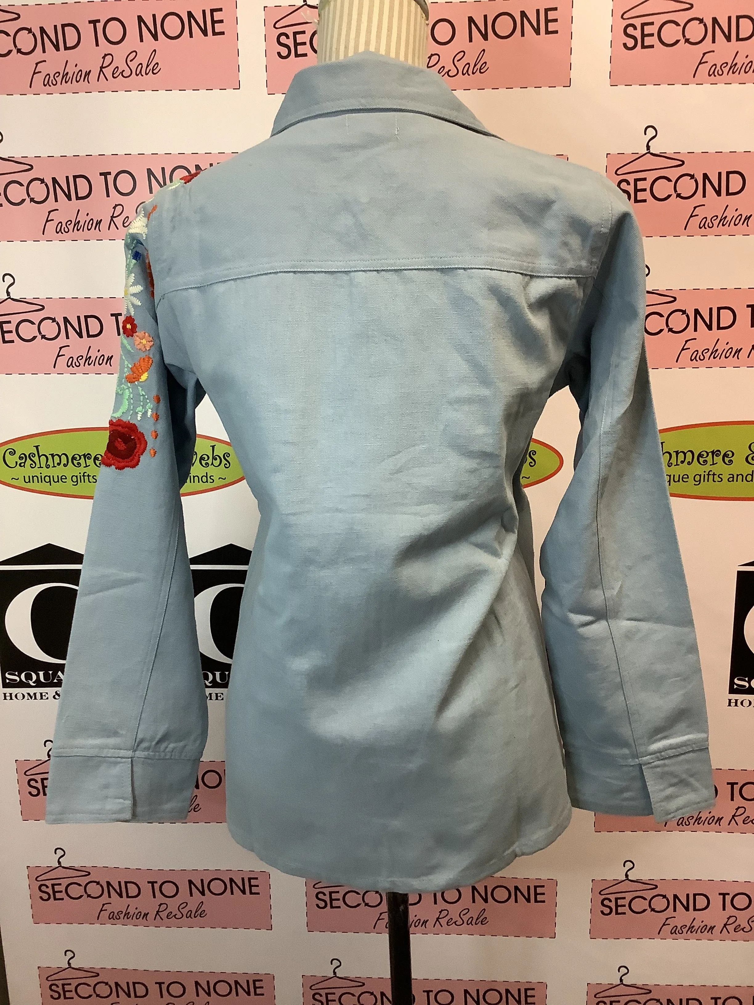 100% Cotton Embroidered Sleeve Denim-Type Jacket (Only 2 Colours Left!)