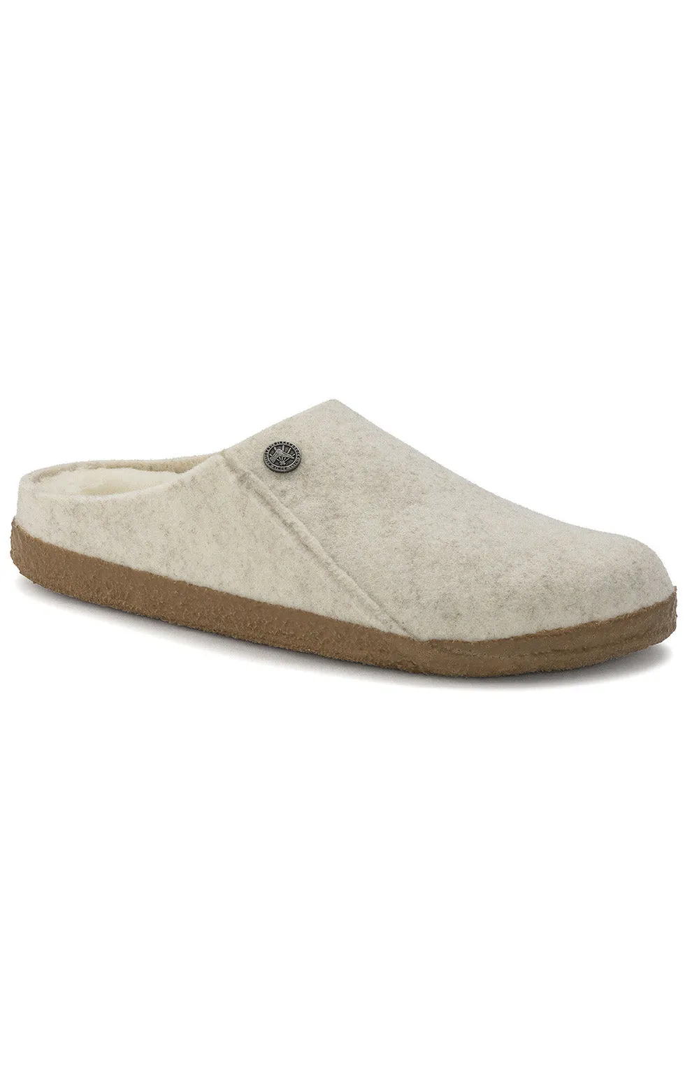 (1023195) Zermatt Shearling Wool Felt Slippers - Ecru