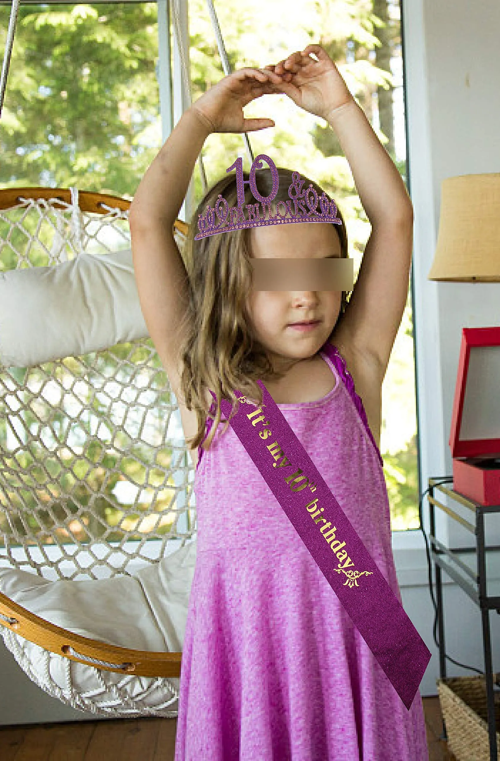 10th Birthday, 10th Birthday Tiara Purple, 10th Birthday Decorations for Girls, 10th