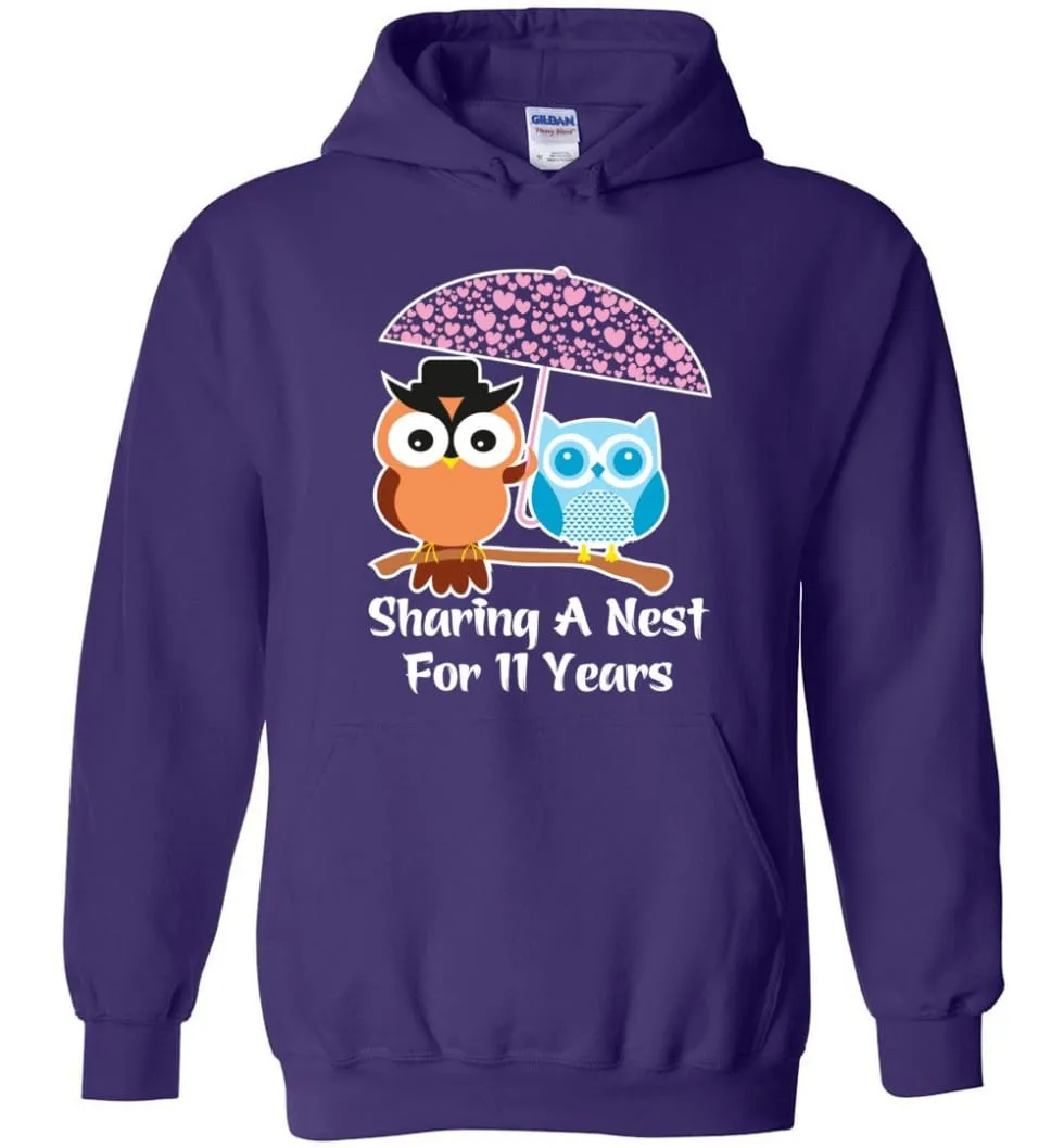 11 Years Wedding Anniversary Gifts Valentine's Day Hoodie