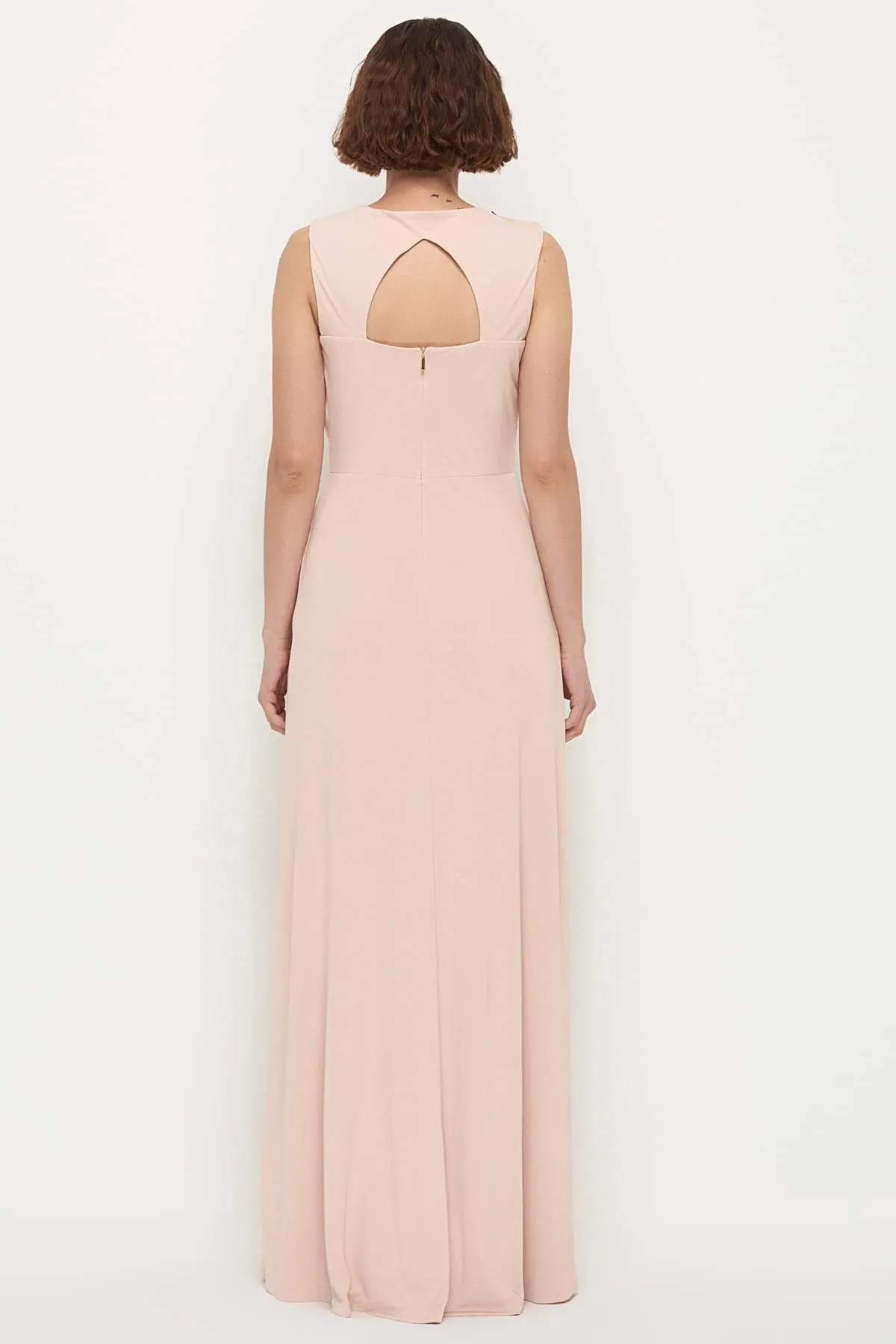 11636 Light Pink Cutout Back Dress