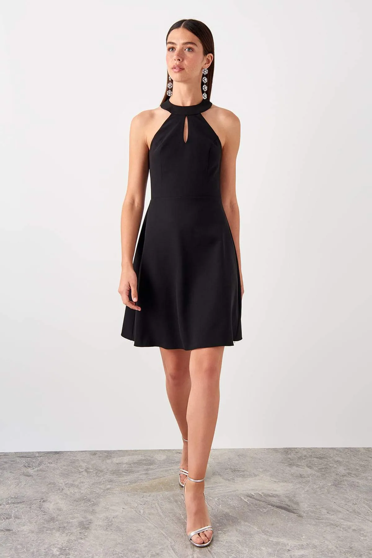 11688 Black Cutout Back Dress