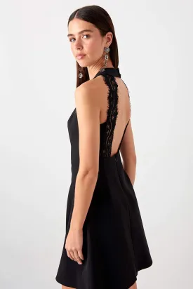 11688 Black Cutout Back Dress