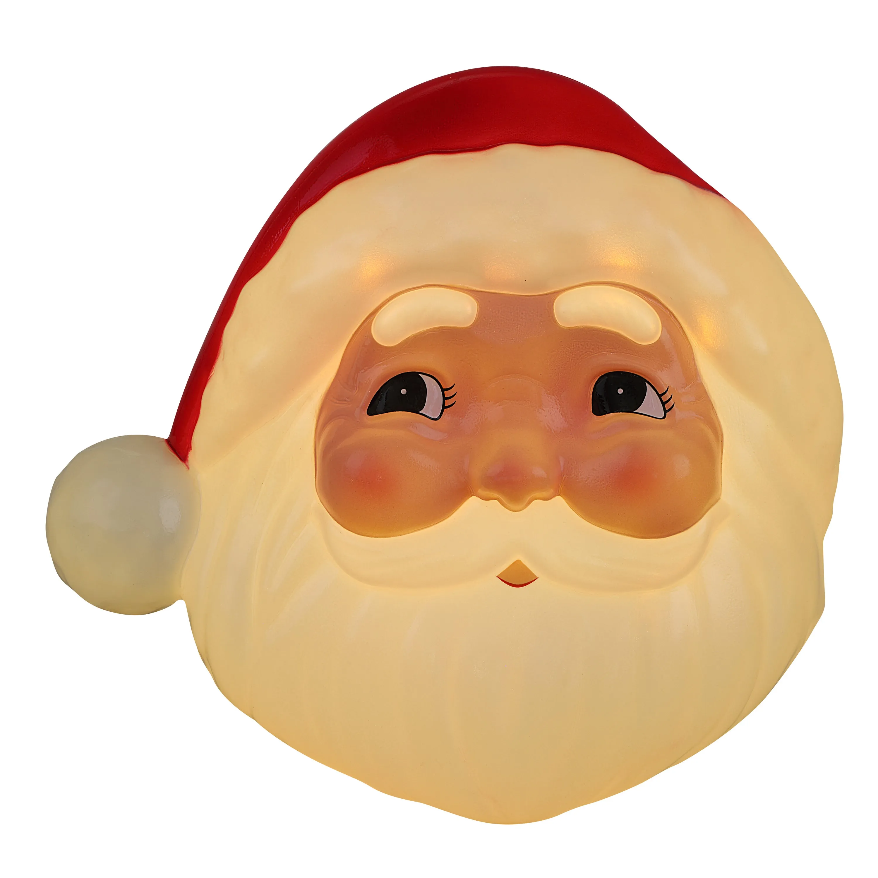 12 in. Blow Mold Lit Tree Topper - Santa