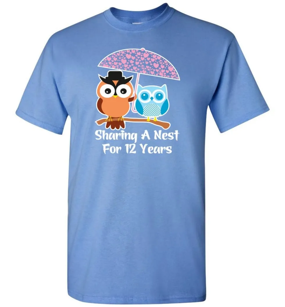 12 Years Wedding Anniversary Gifts Valentine's Day T-shirt