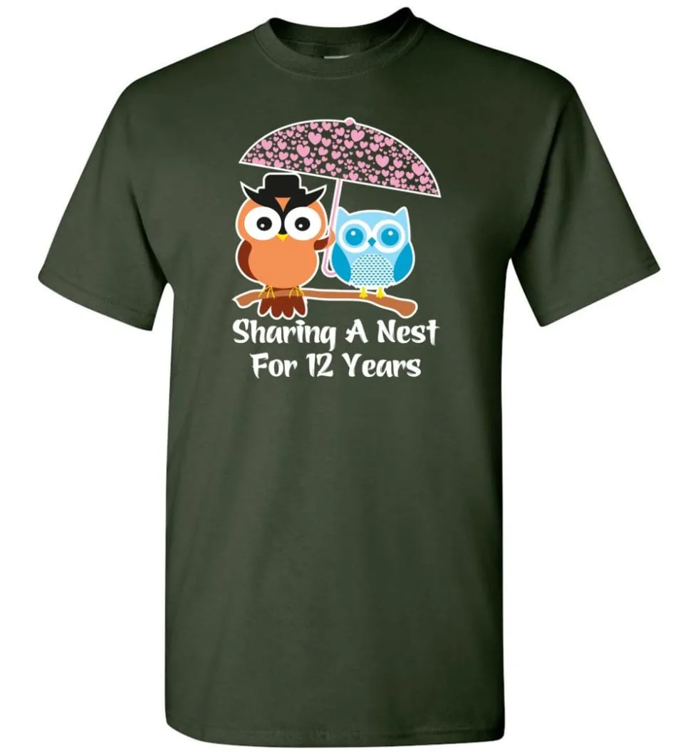 12 Years Wedding Anniversary Gifts Valentine's Day T-shirt