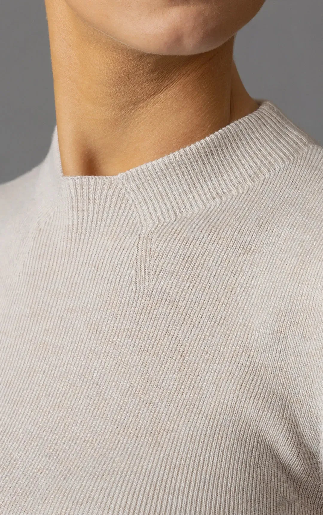 12GG MOCK NECK RIB KNIT - CLEARANCE