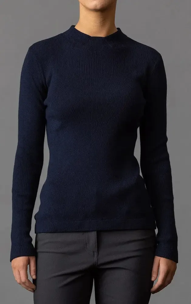 12GG MOCK NECK RIB KNIT - CLEARANCE