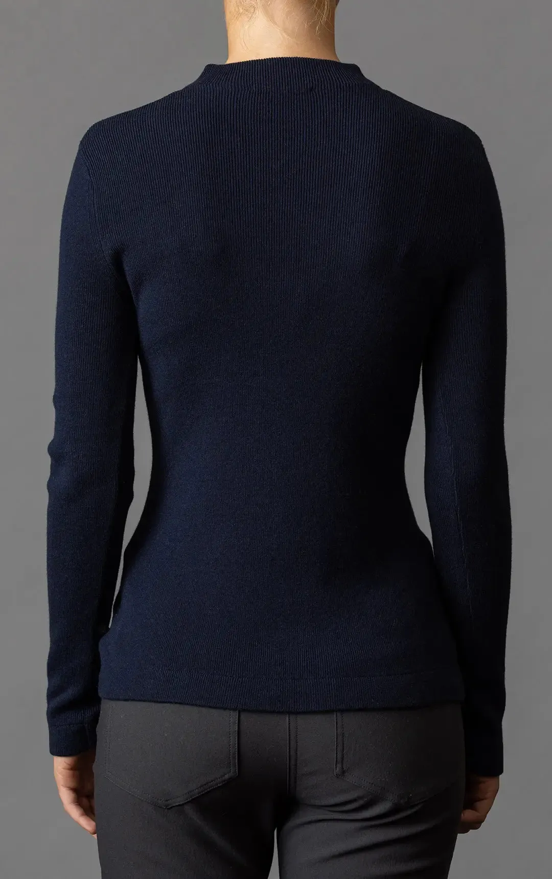 12GG MOCK NECK RIB KNIT - CLEARANCE