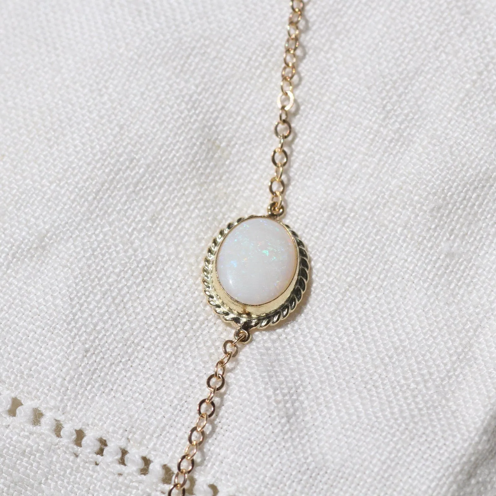 14k Gold Opal Bracelet