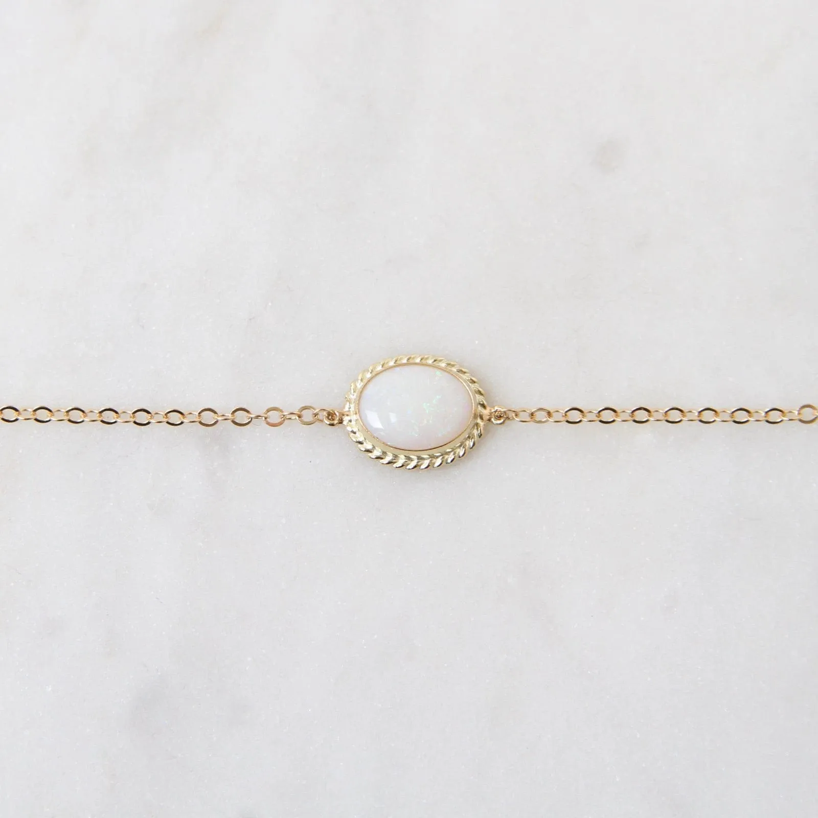 14k Gold Opal Bracelet