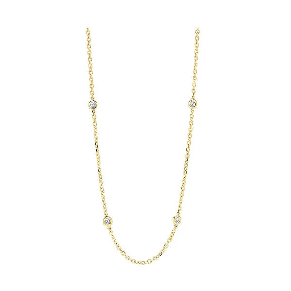 14KT Yellow Gold & Diamond Stunning Neckwear Necklace  - 3/4 ctw