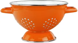 1.5 Quart Heavy Enamel-on-Steel Colander, Orange