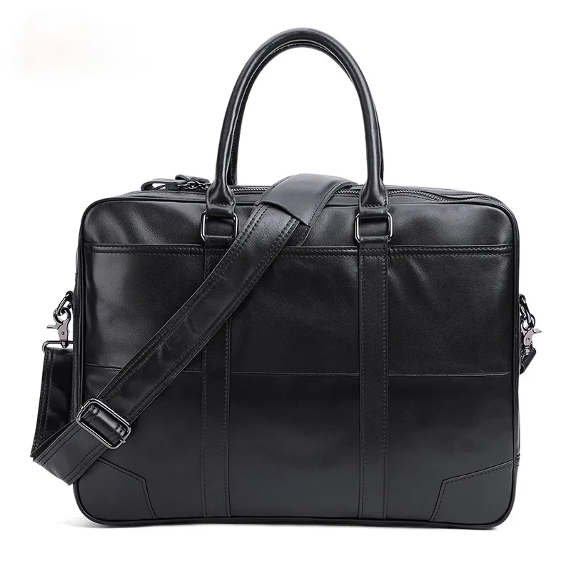 15.6" Handmade Leather Business Laptop Bag J6395