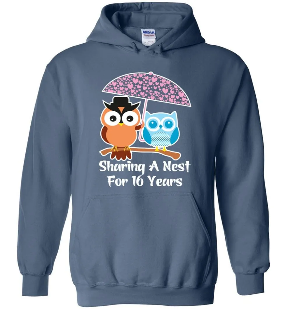 16 Years Wedding Anniversary Gifts Valentine's Day Hoodie