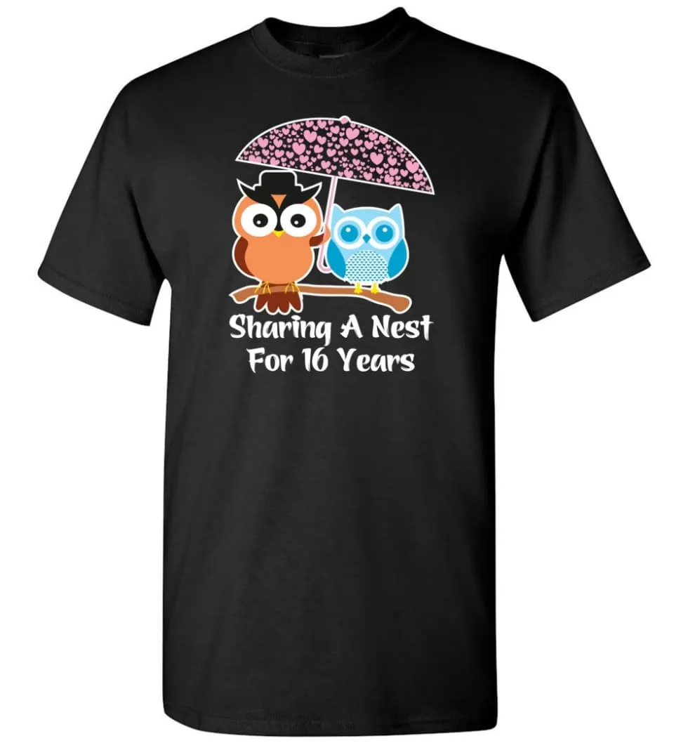 16 Years Wedding Anniversary Gifts Valentine's Day T-shirt