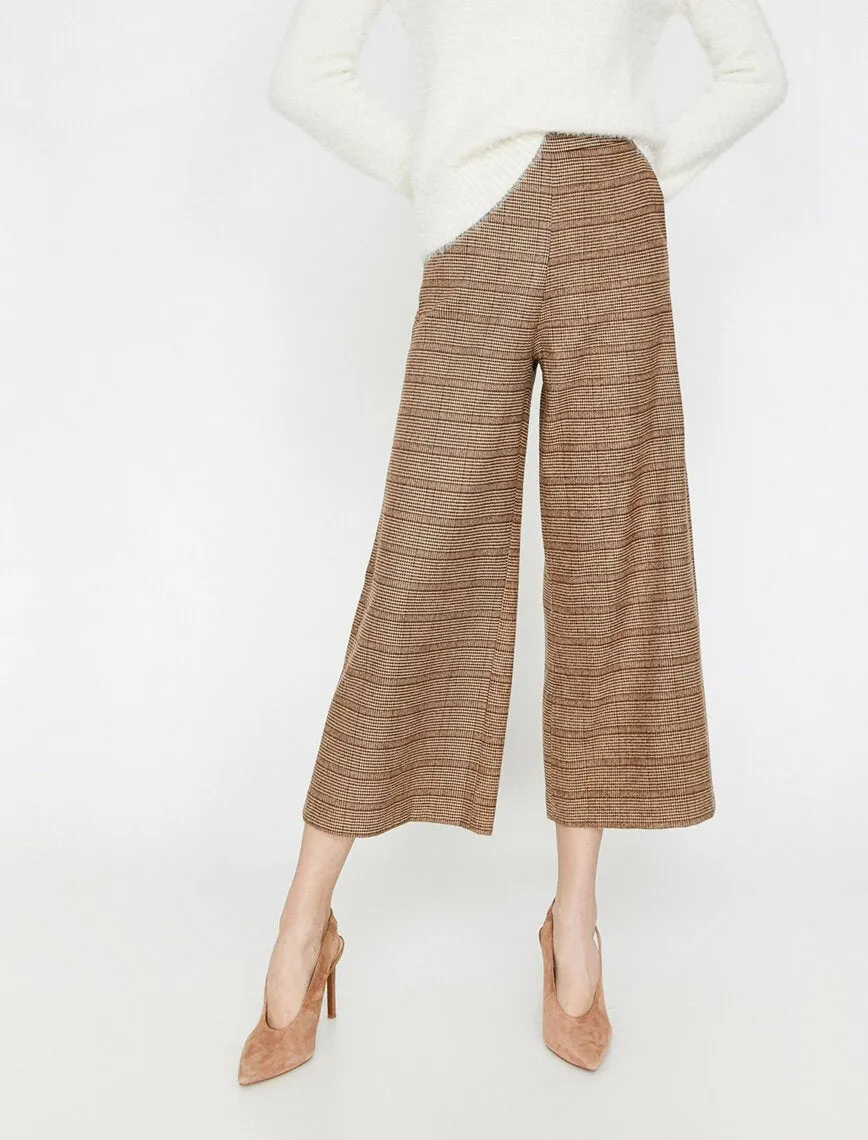 16326 Brown Check Trousers