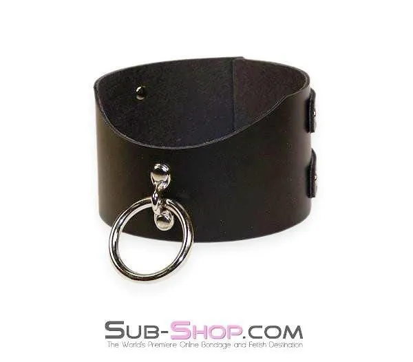 1656A      Surrender 3” Black Leather Posture Collar