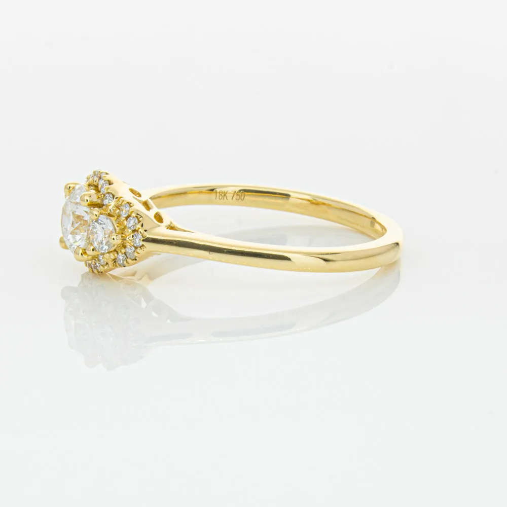 18ct Yellow Gold .44ct Diamond Posie Ring