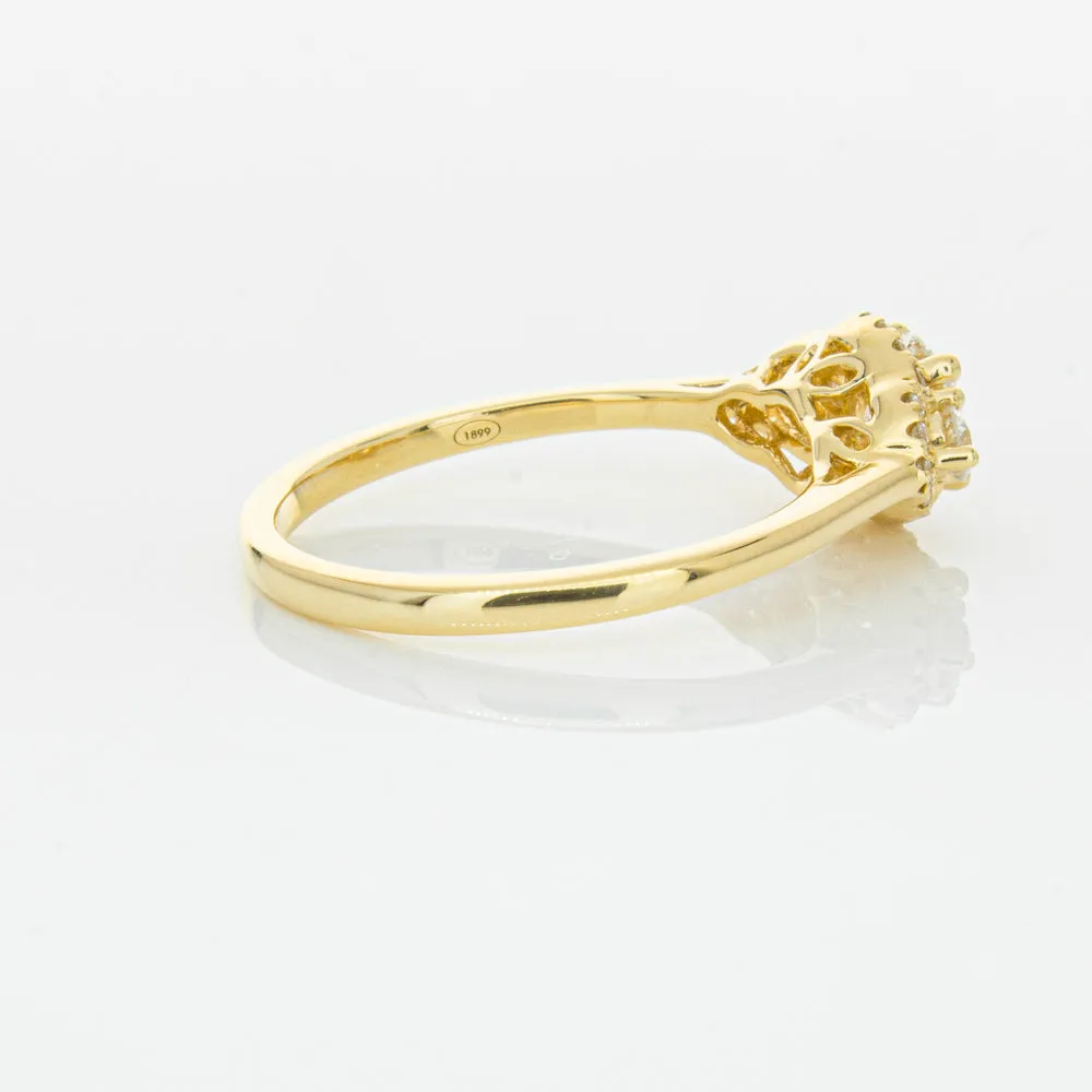 18ct Yellow Gold .44ct Diamond Posie Ring