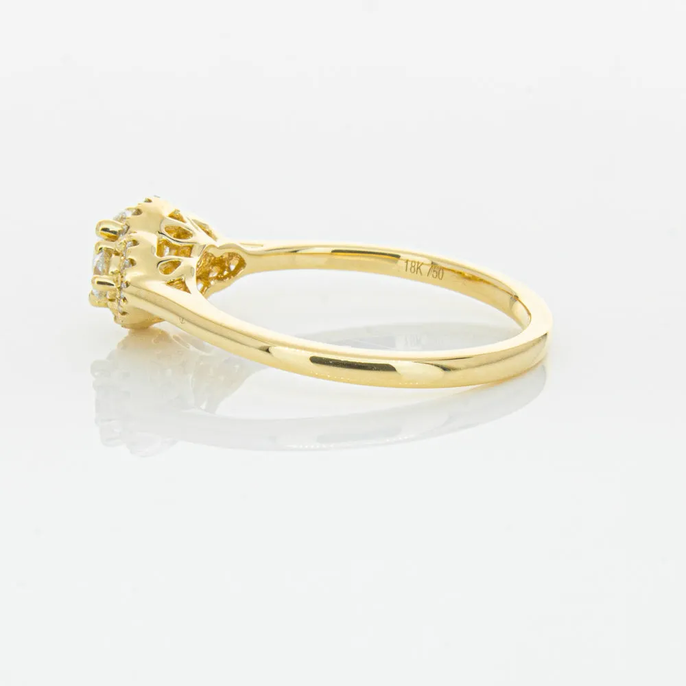 18ct Yellow Gold .44ct Diamond Posie Ring