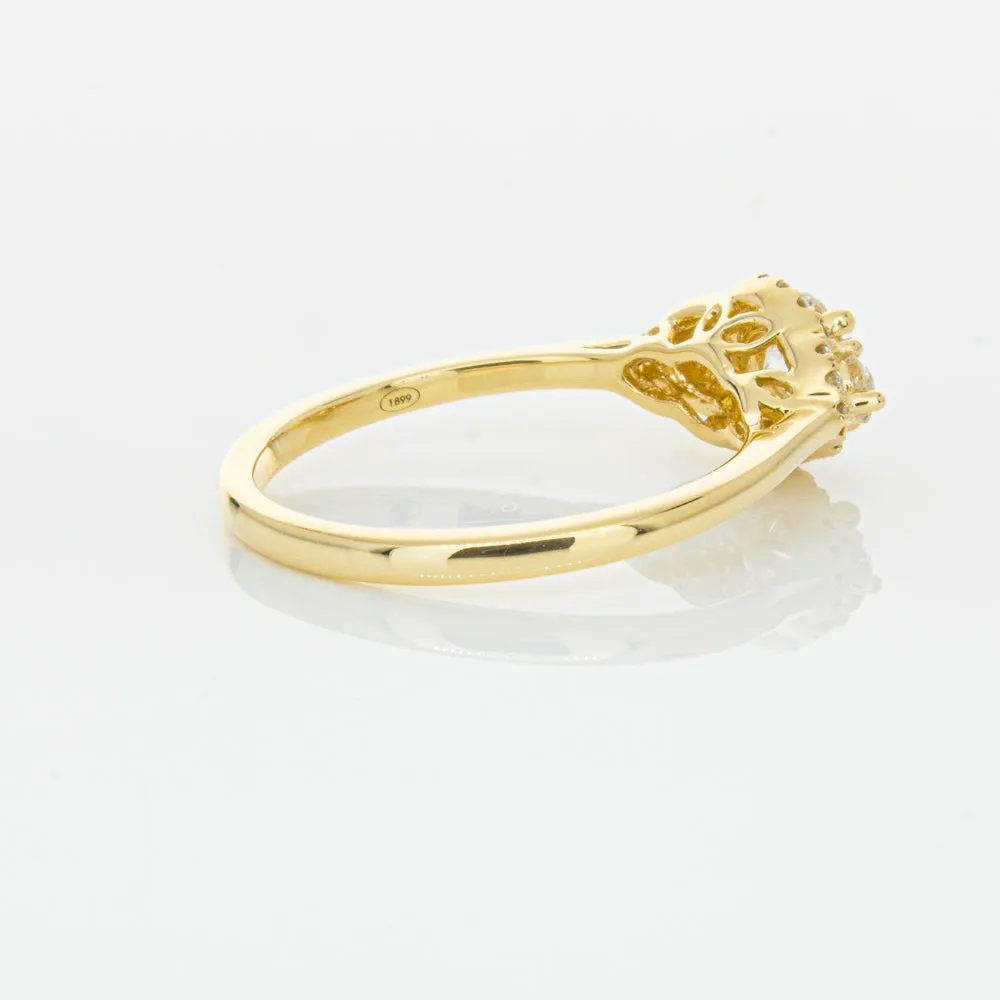 18ct Yellow Gold .44ct Diamond Posie Ring