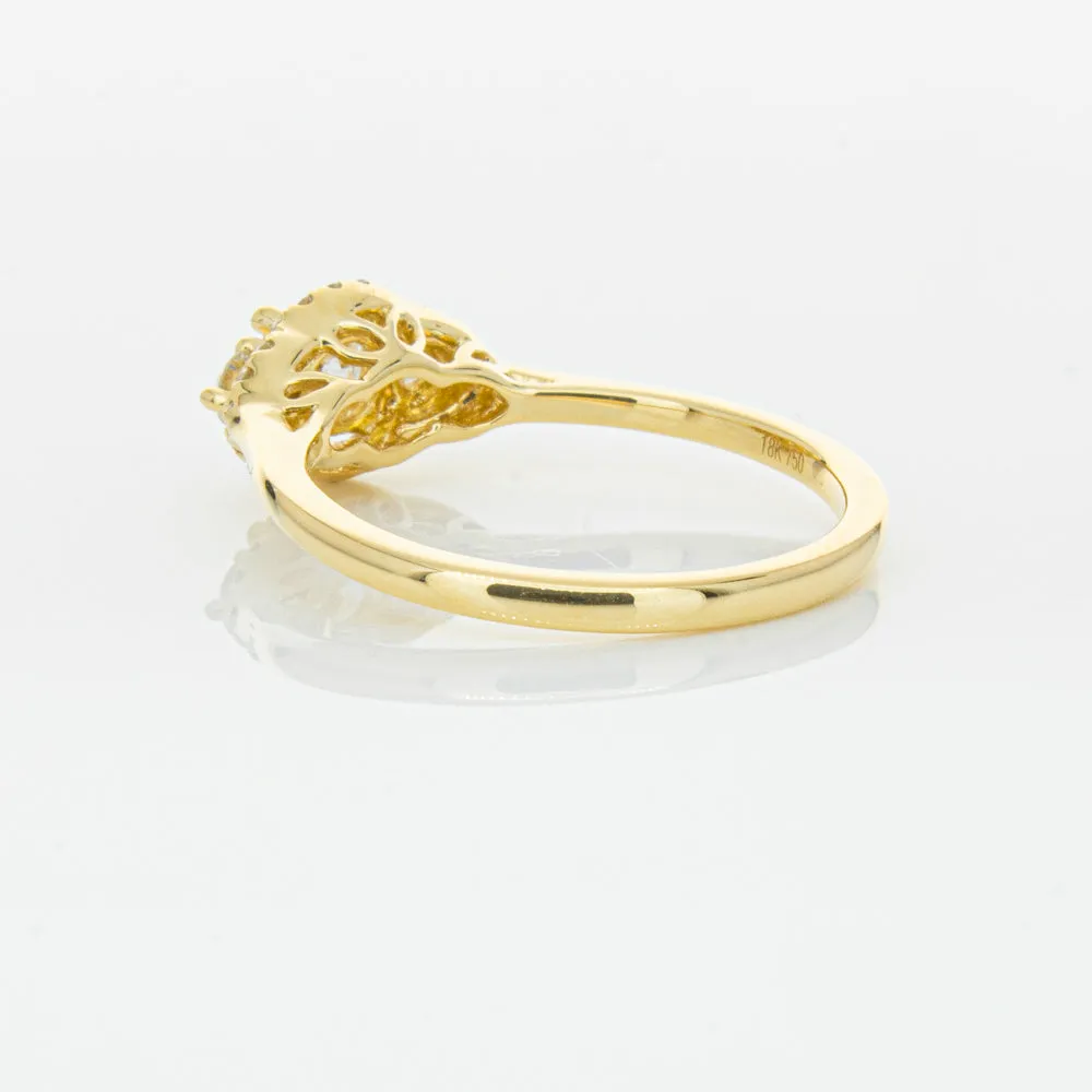 18ct Yellow Gold .44ct Diamond Posie Ring