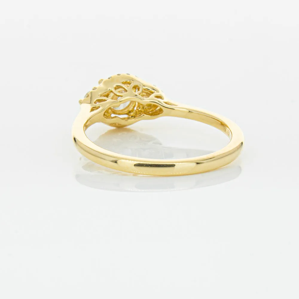 18ct Yellow Gold .44ct Diamond Posie Ring