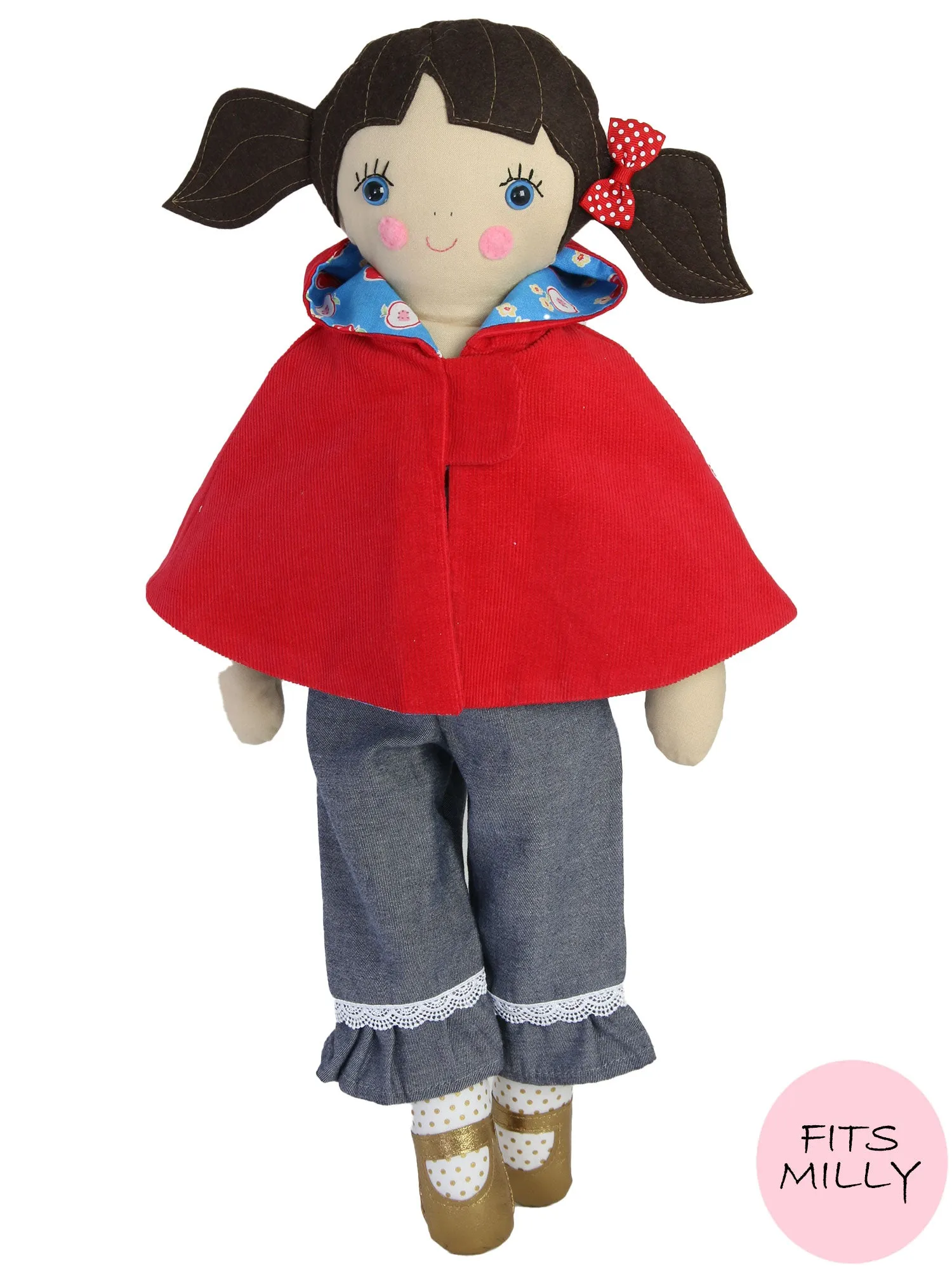 18" doll clothes patterns - CAPE (D1321)