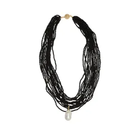 192-10-S | THE CRYSTAL NECKLACE IN BLACK