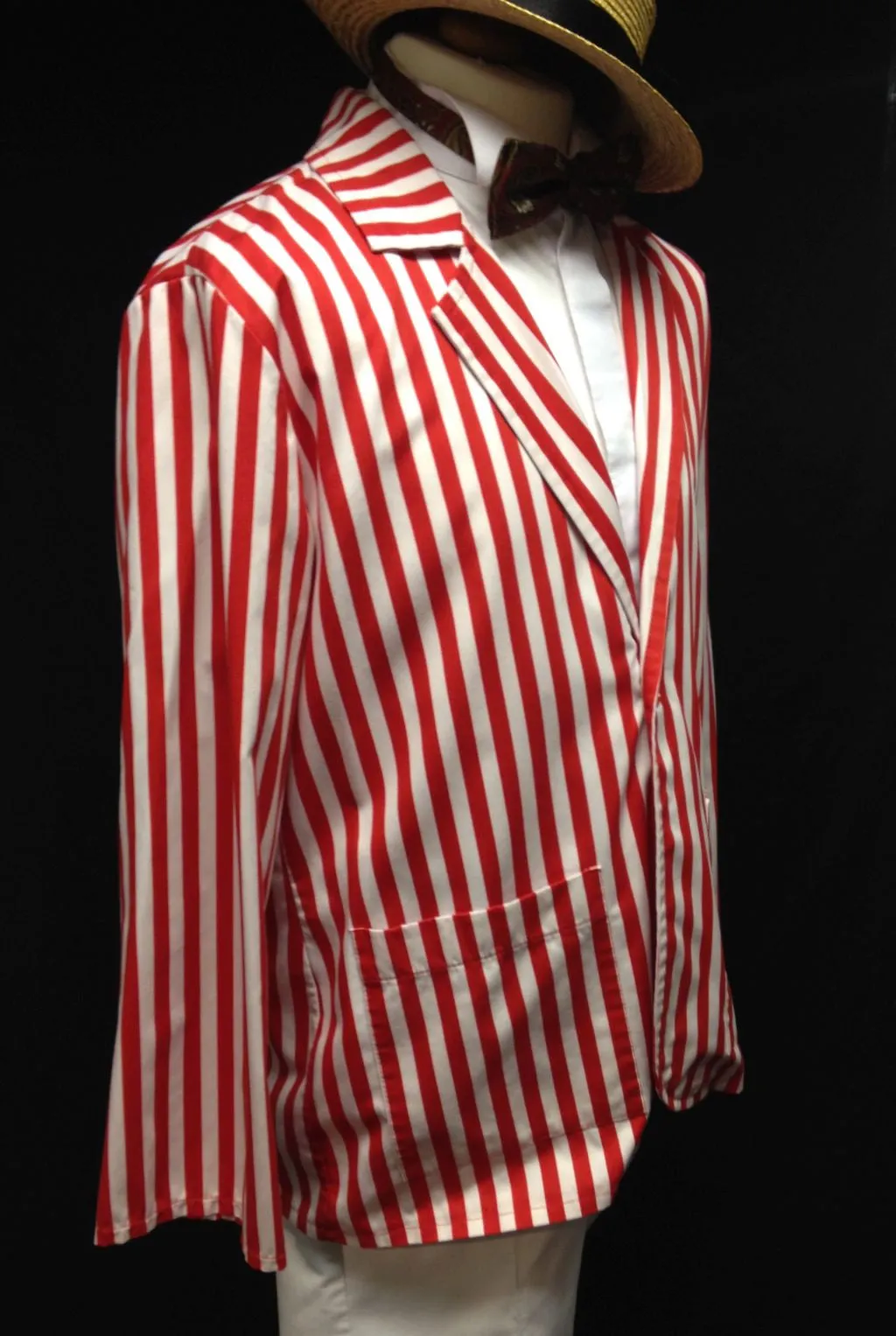 1920s Boater Man (Red & White) (HIRE ONLY)