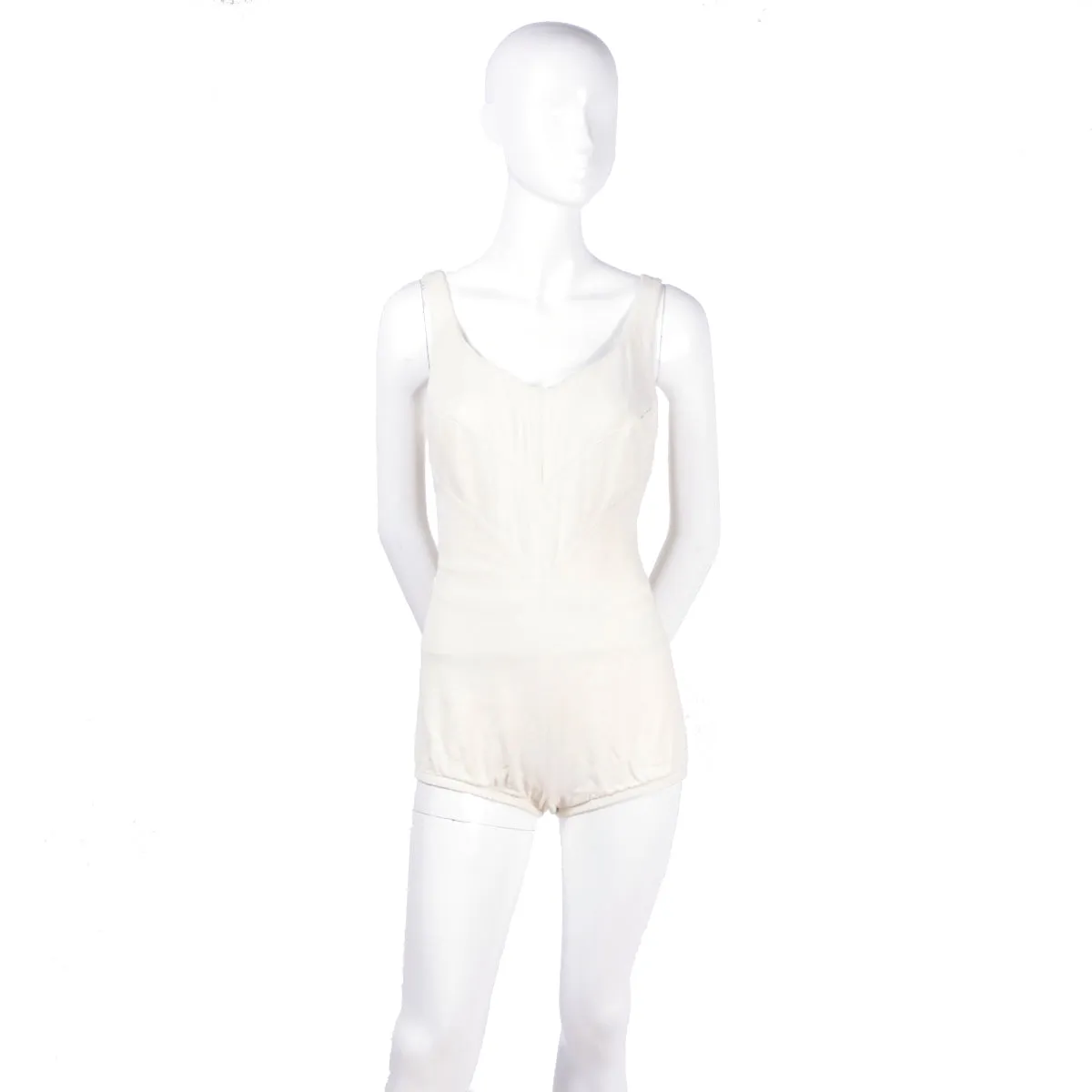 1950s Caltex of California White One Piece Swimsuit