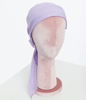 1950s Lavender Chiffon Hair Scarf