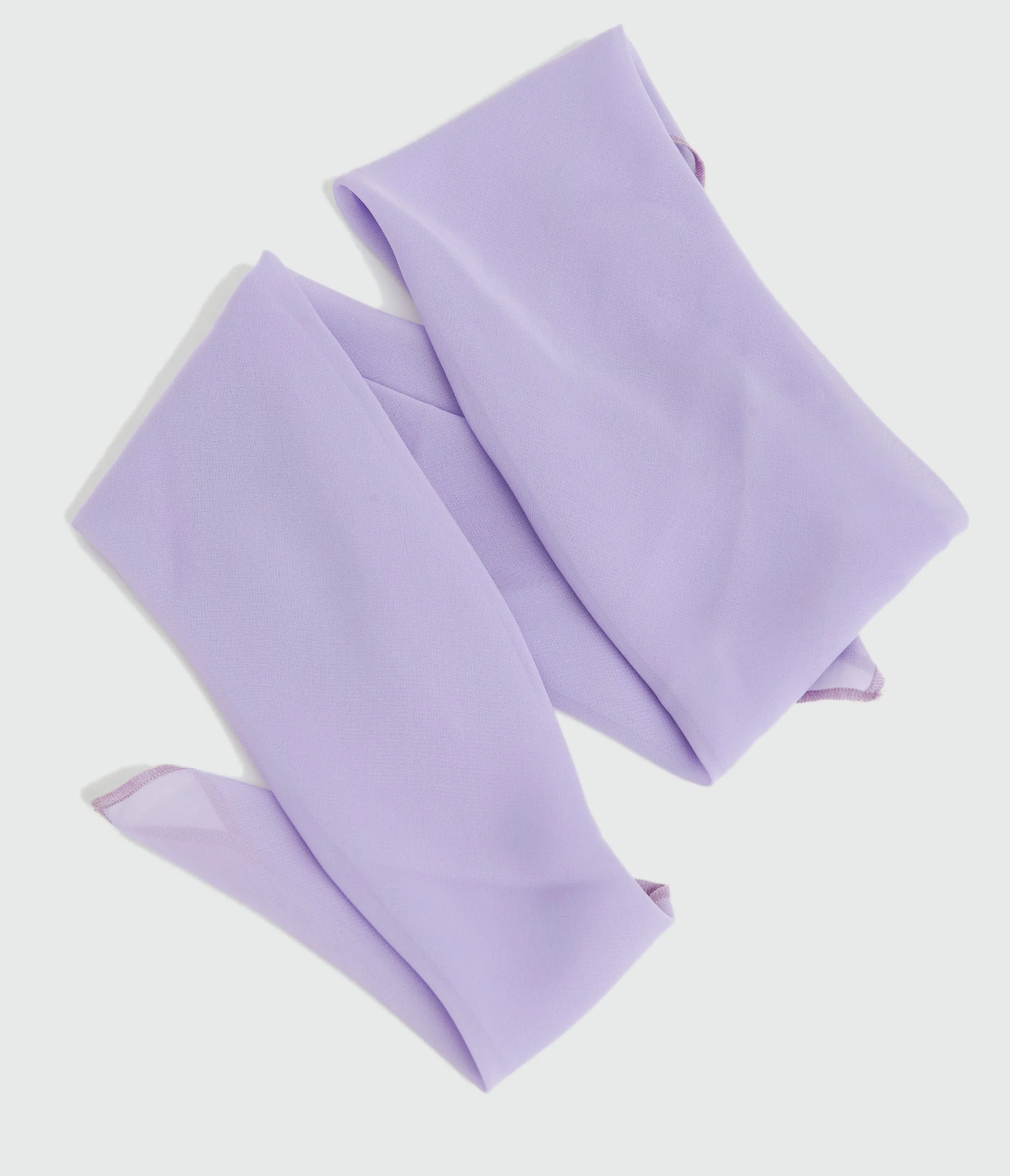 1950s Lavender Chiffon Hair Scarf