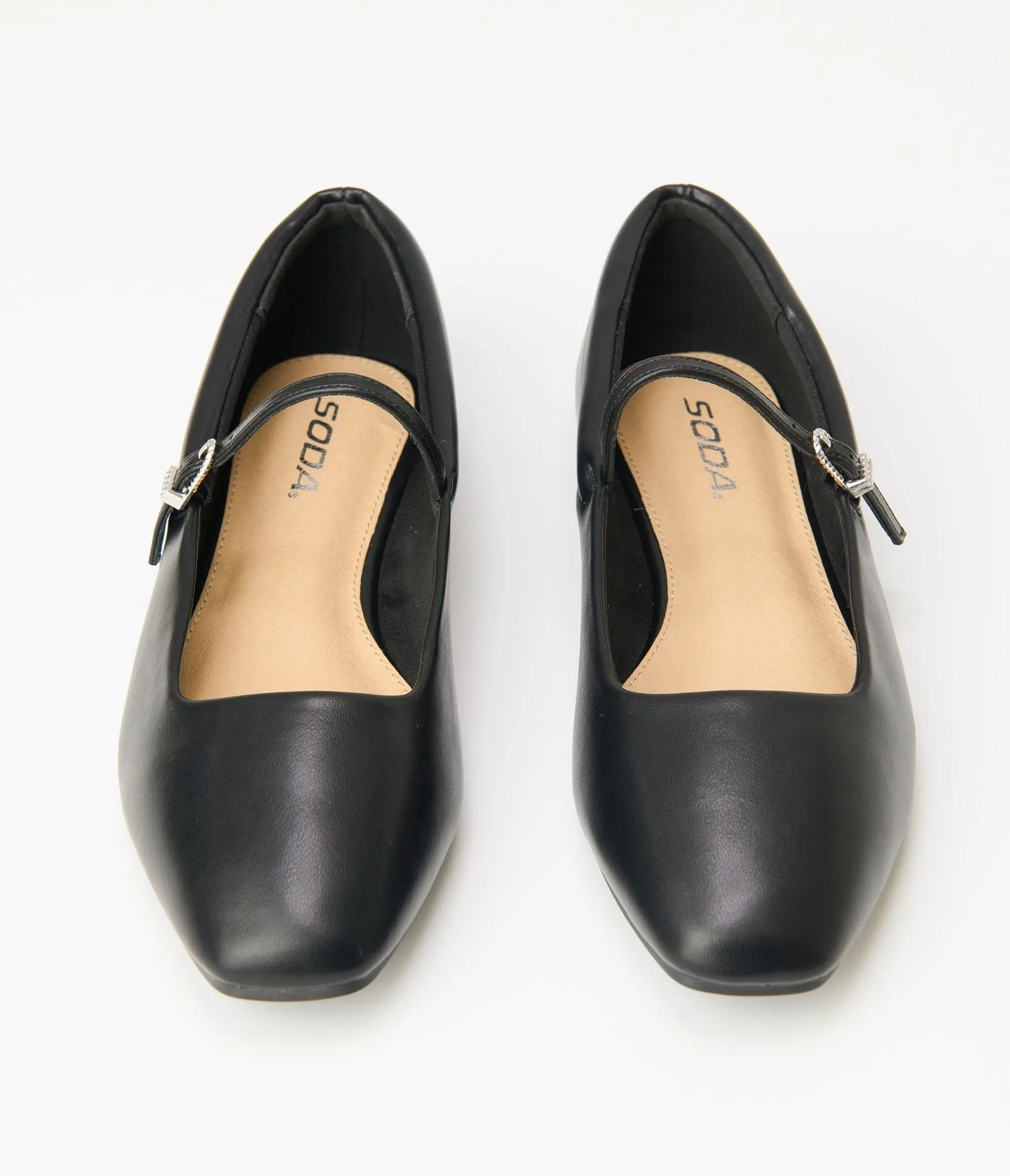 1960s Black Leatherette Flats