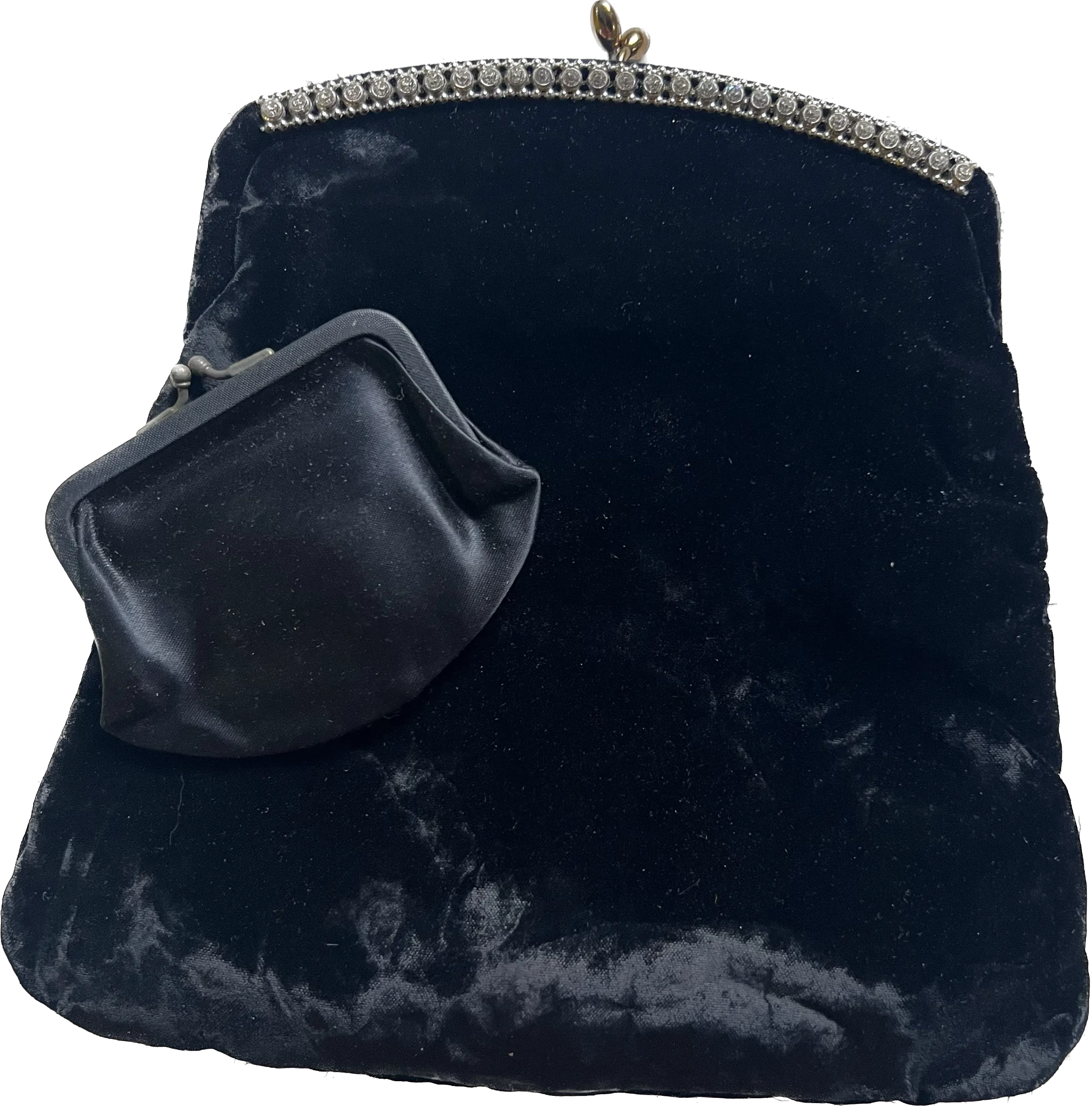 1960s G.D.K. Black Velvet Evening Clutch