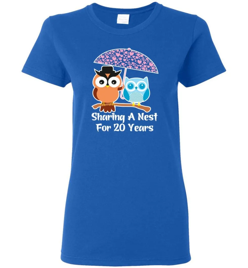 20 Years Wedding Anniversary Gifts Valentine's Day Women Tee