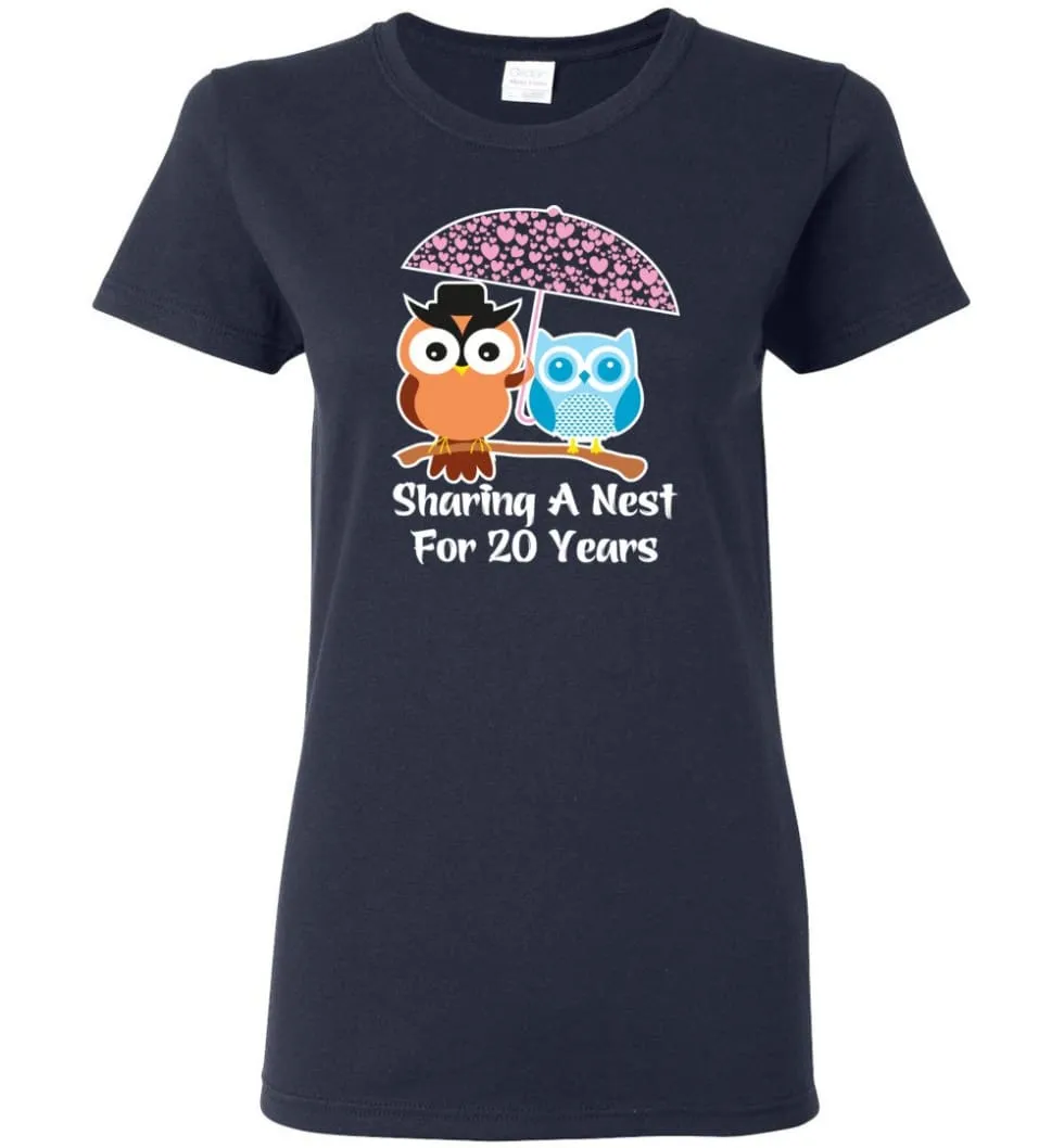 20 Years Wedding Anniversary Gifts Valentine's Day Women Tee