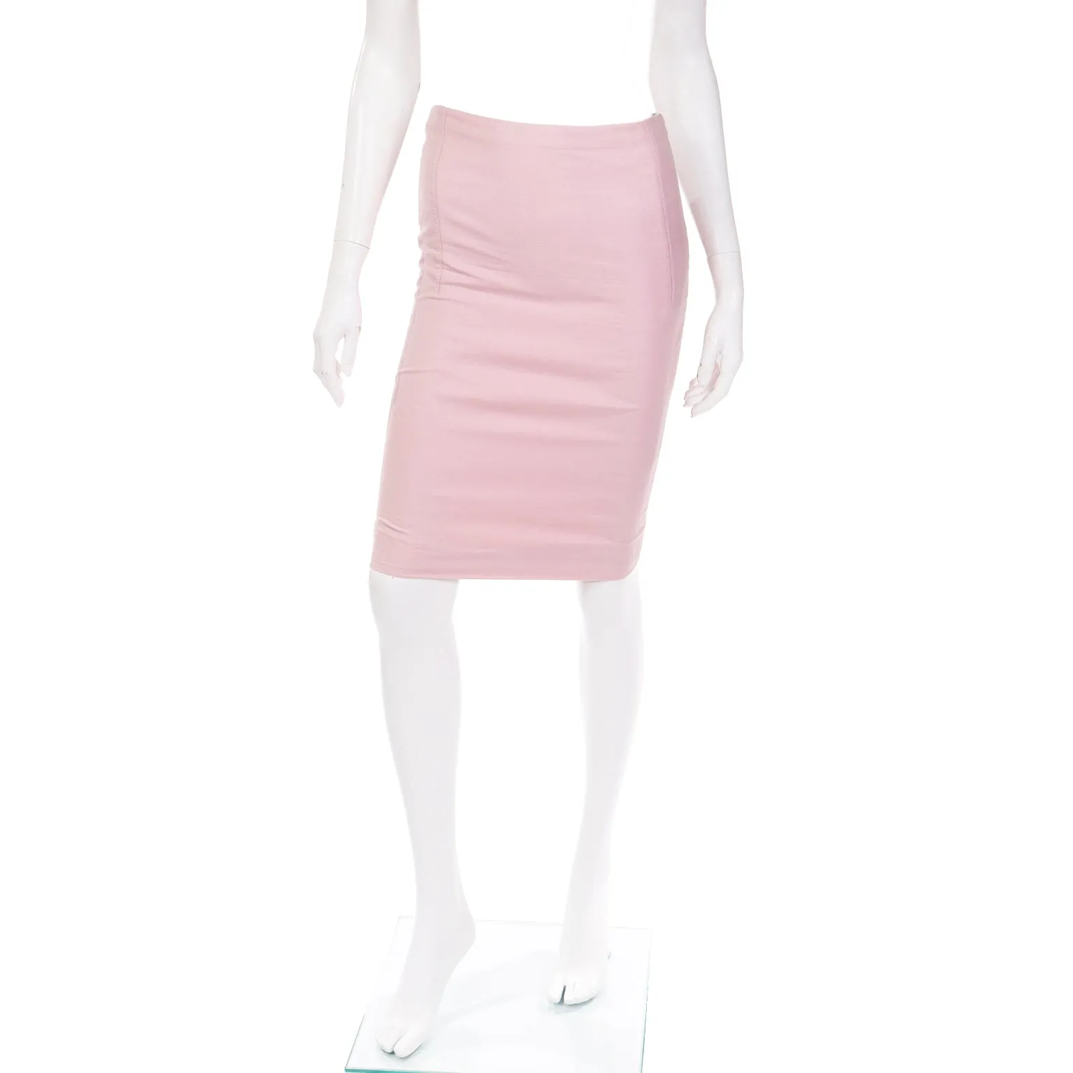 2004 S/S Valentino Garavani Pink Corset Laced Pencil Skirt