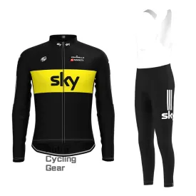 2015 sky Retro Long Sleeve Cycling Kits