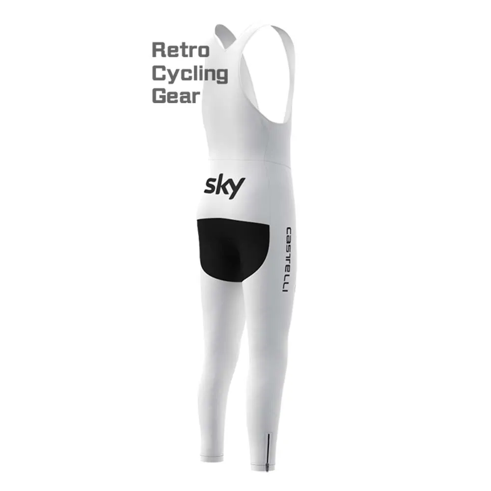 2018 white sky Retro Long Sleeve Cycling Kits