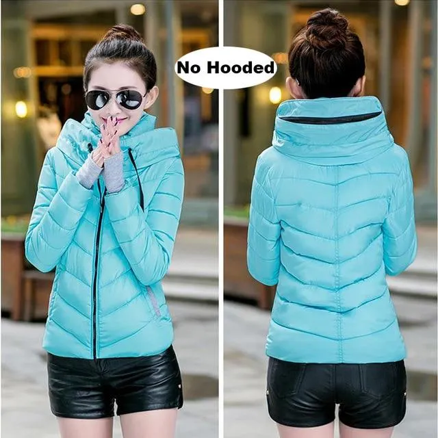 2018 Winter  Short Jacket women Plus Size Women Parkas Thicken Outerwear hooded Coats