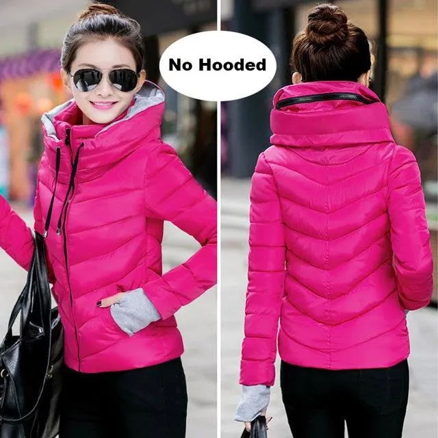 2018 Winter  Short Jacket women Plus Size Women Parkas Thicken Outerwear hooded Coats