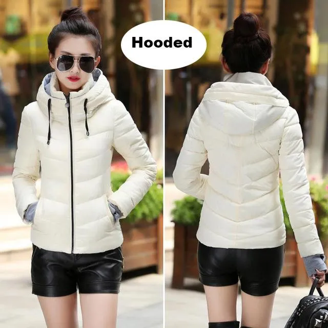 2018 Winter  Short Jacket women Plus Size Women Parkas Thicken Outerwear hooded Coats