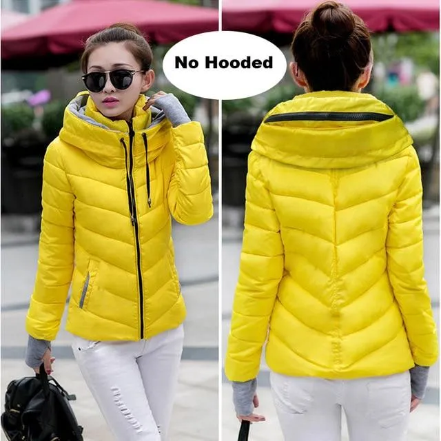 2018 Winter  Short Jacket women Plus Size Women Parkas Thicken Outerwear hooded Coats