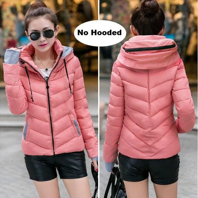 2018 Winter  Short Jacket women Plus Size Women Parkas Thicken Outerwear hooded Coats